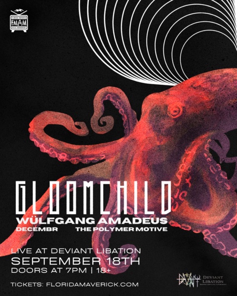 Gloomchild, Wulfgang Amadeus, Decembr, The Polymer Motive — show poster
